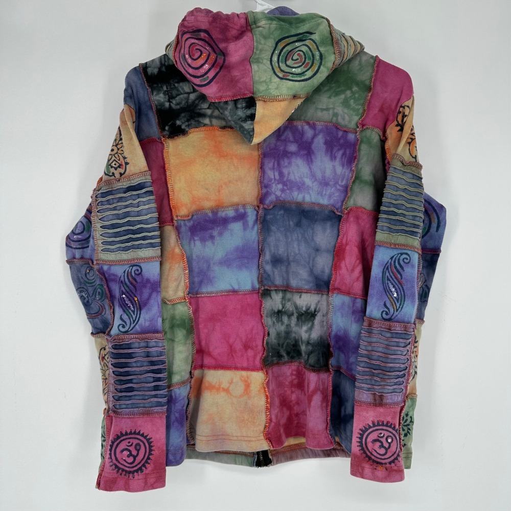 Rising International Womens Patchwork Zip Up Hood… - image 10